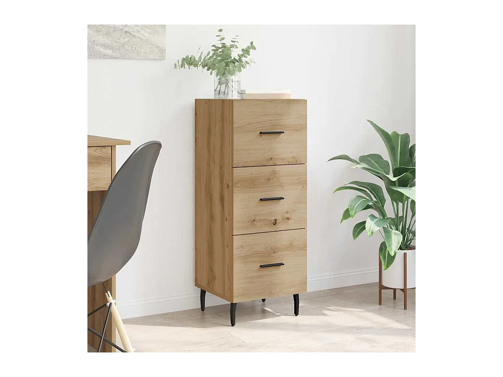 Buffet chêne artisanal 34 x 34,5 x 90 cm Bois d'ingénierie