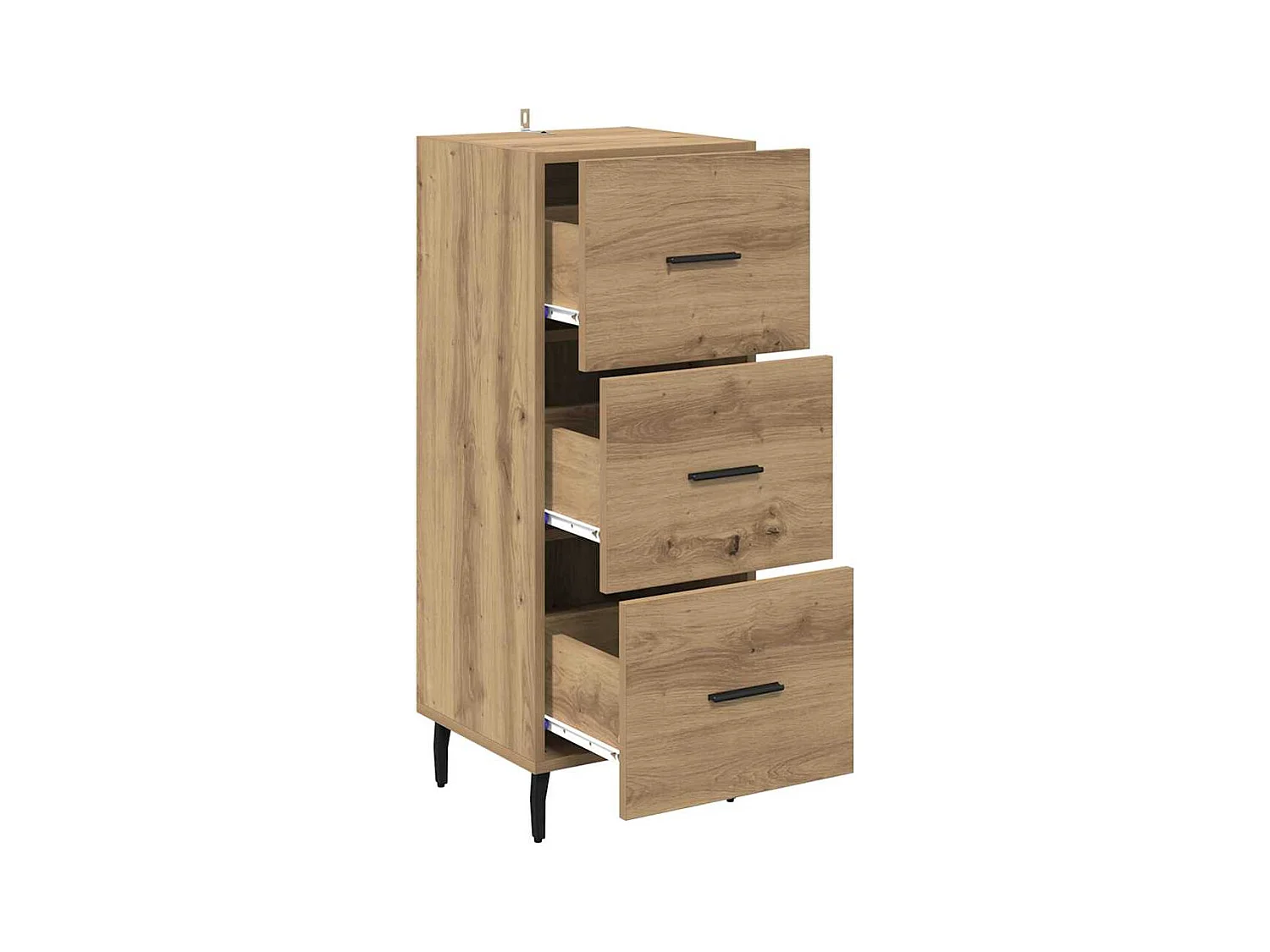 Buffet chêne artisanal 34 x 34,5 x 90 cm Bois d'ingénierie