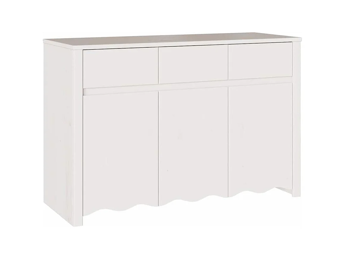Buffet Drammen Blanc 114 x 43 x 75.5 cm Bois de pin massif
