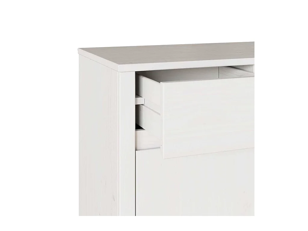 Buffet Drammen Blanc 114 x 43 x 75.5 cm Bois de pin massif