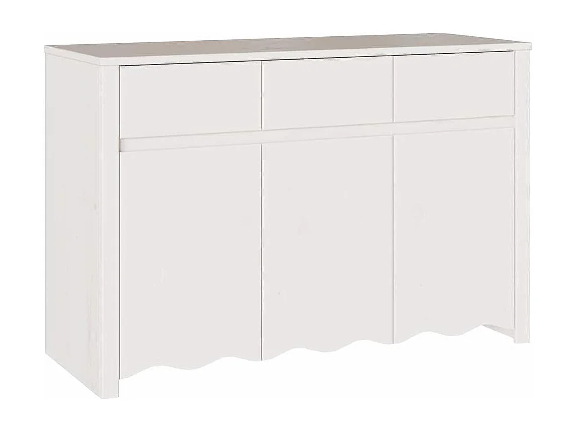 Buffet Drammen Blanc 114 x 43 x 75.5 cm Bois de pin massif