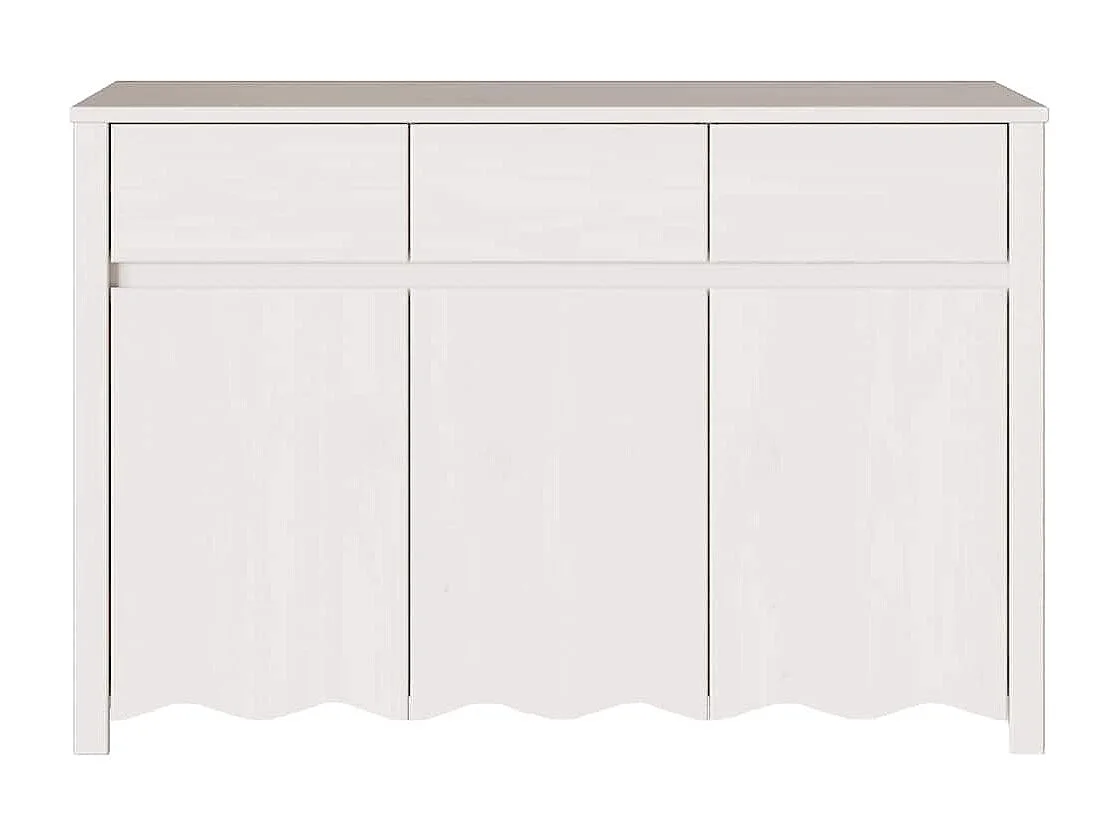 Buffet Drammen Blanc 114 x 43 x 75.5 cm Bois de pin massif