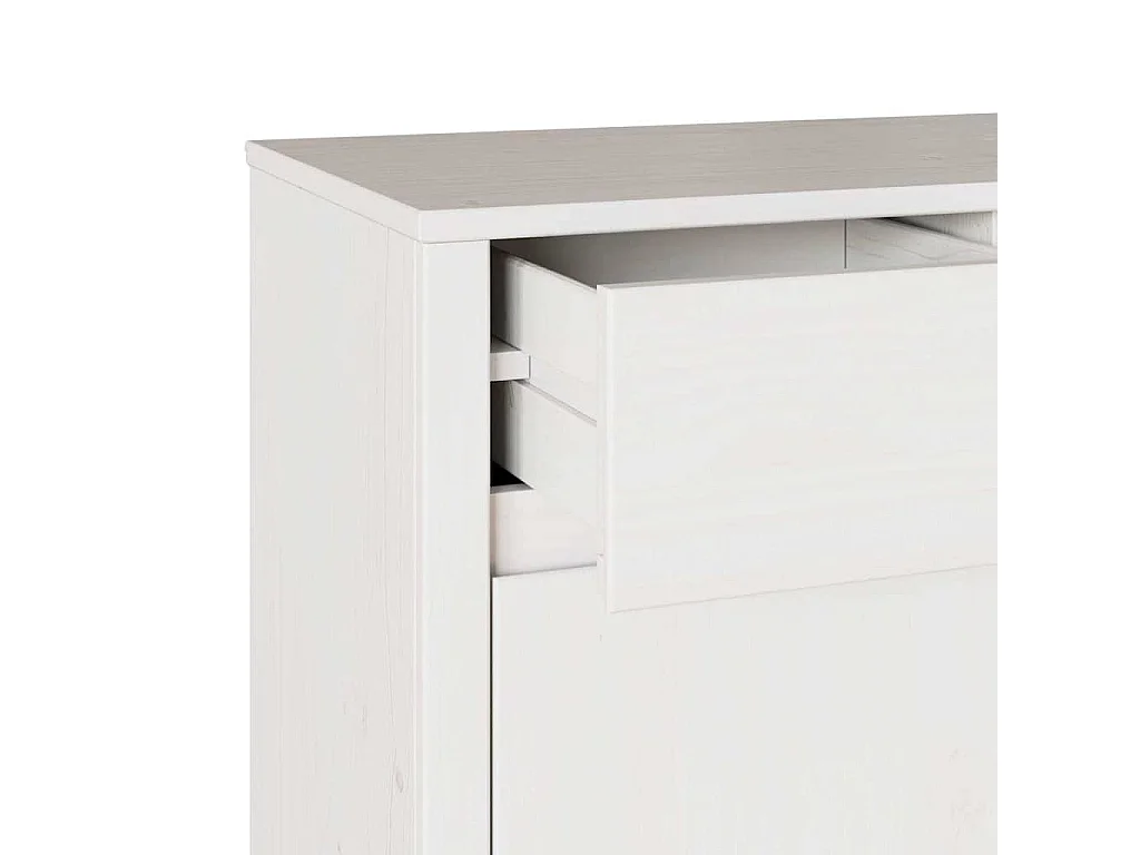 Buffet Drammen Blanc 114 x 43 x 75.5 cm Bois de pin massif