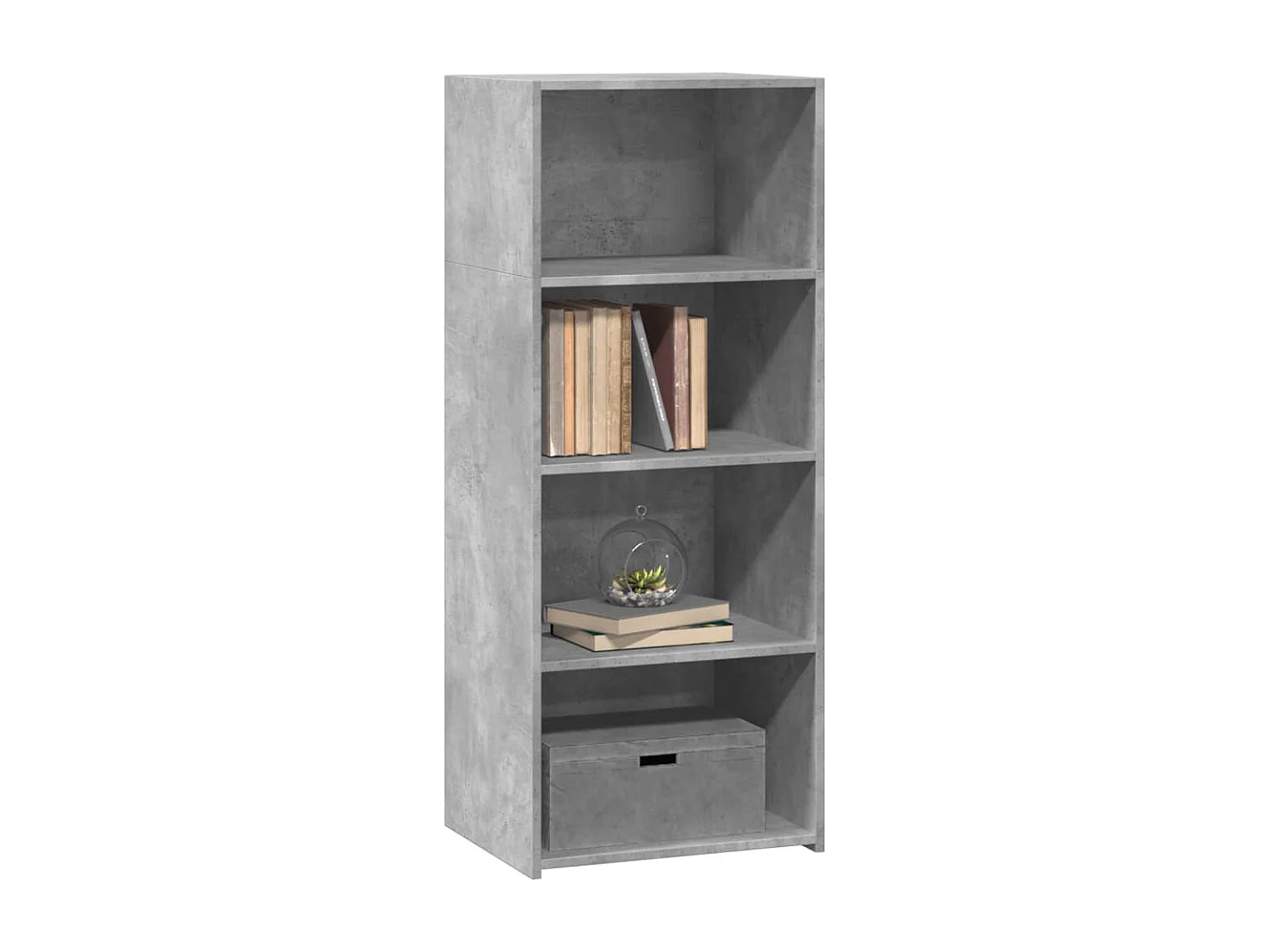 Buffet haut gris béton 50x41x124 cm bois d'ingénierie