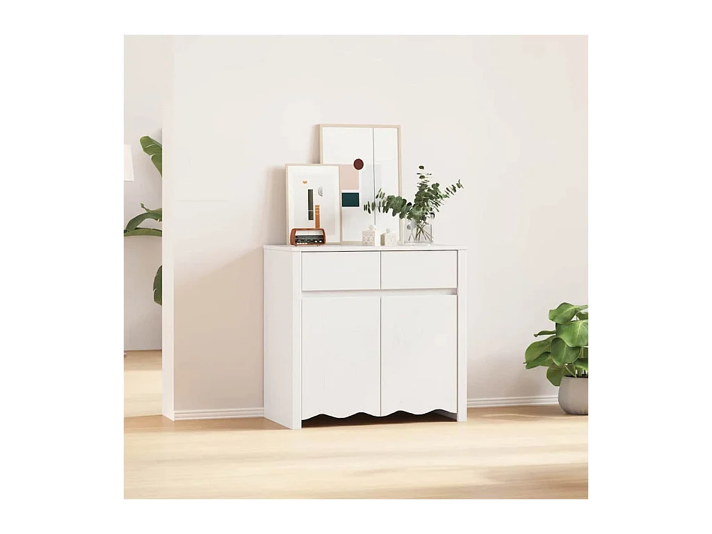 Buffet Drammen Blanc 79 x 43 x 75,5 cm Bois de pin massif