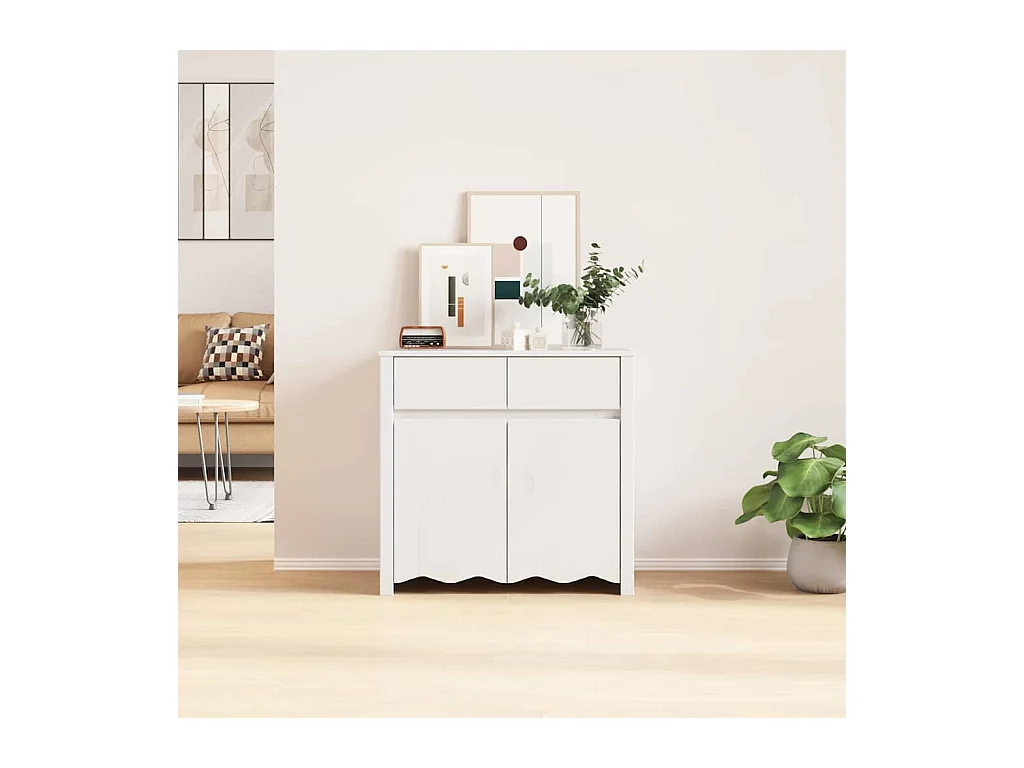 Buffet Drammen Blanc 79 x 43 x 75,5 cm Bois de pin massif