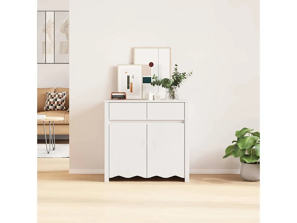 Buffet Drammen Blanc 79 x 43 x 75,5 cm Bois de pin massif