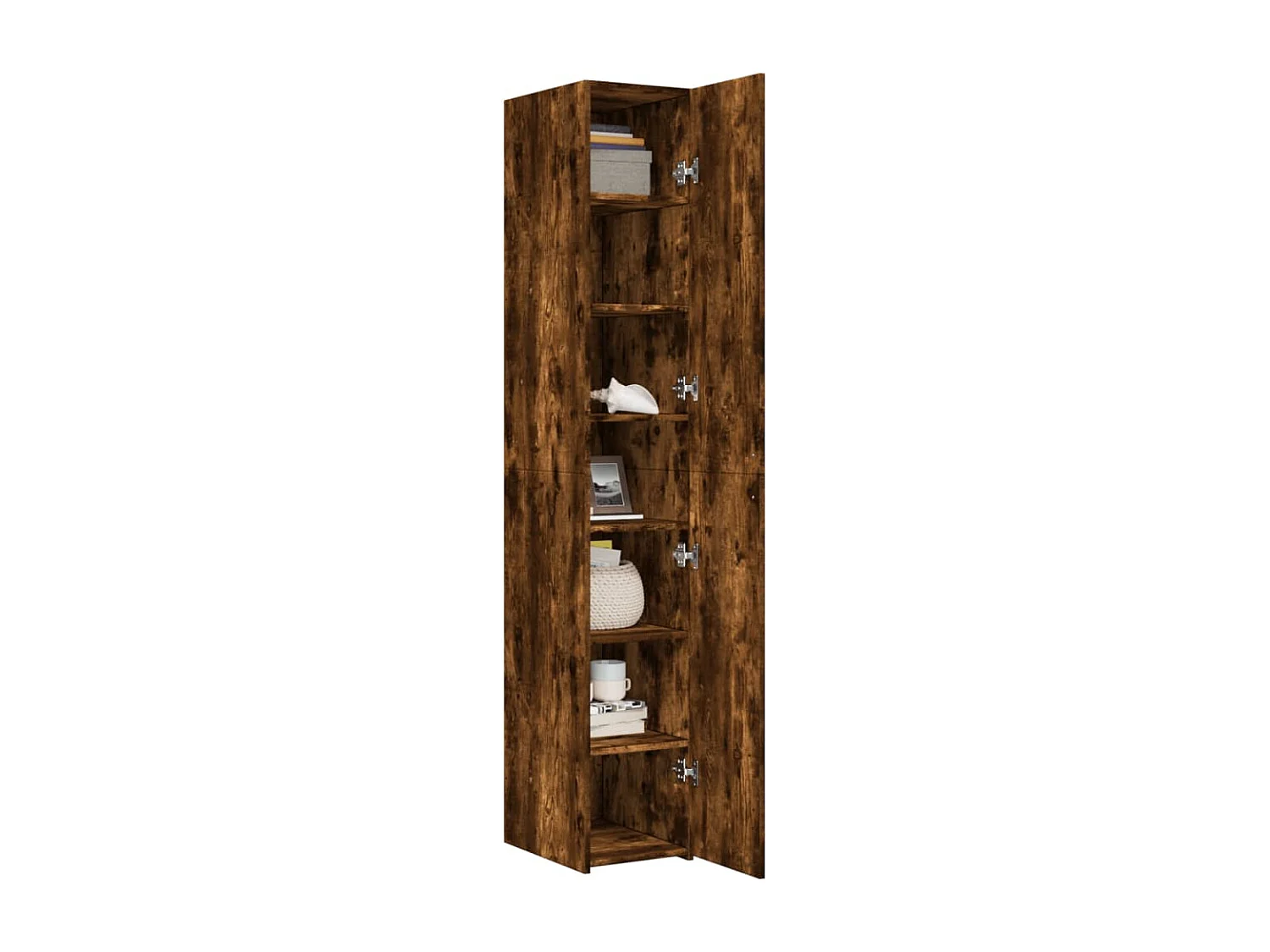 Buffet haut chêne fumé 30x42,5x185 cm bois d'ingénierie