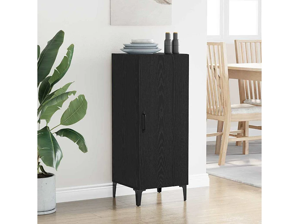 Buffet Chêne noir 34,5 x 34 x 90 cm Bois d'ingénierie