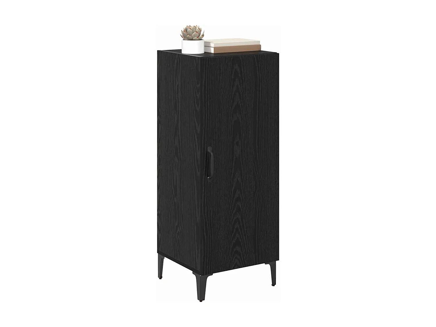 Dressoir Zwart eiken 34.5 x 34 x 90 cm Bewerkt hout