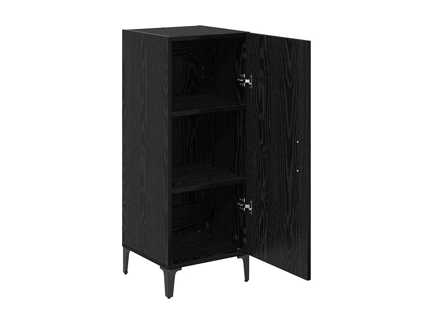 Dressoir Zwart eiken 34.5 x 34 x 90 cm Bewerkt hout