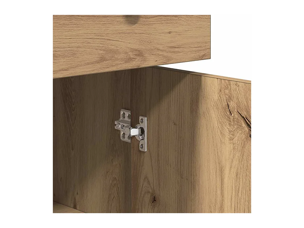 Buffet chêne artisanal 70x30x80 cm bois d'ingénierie