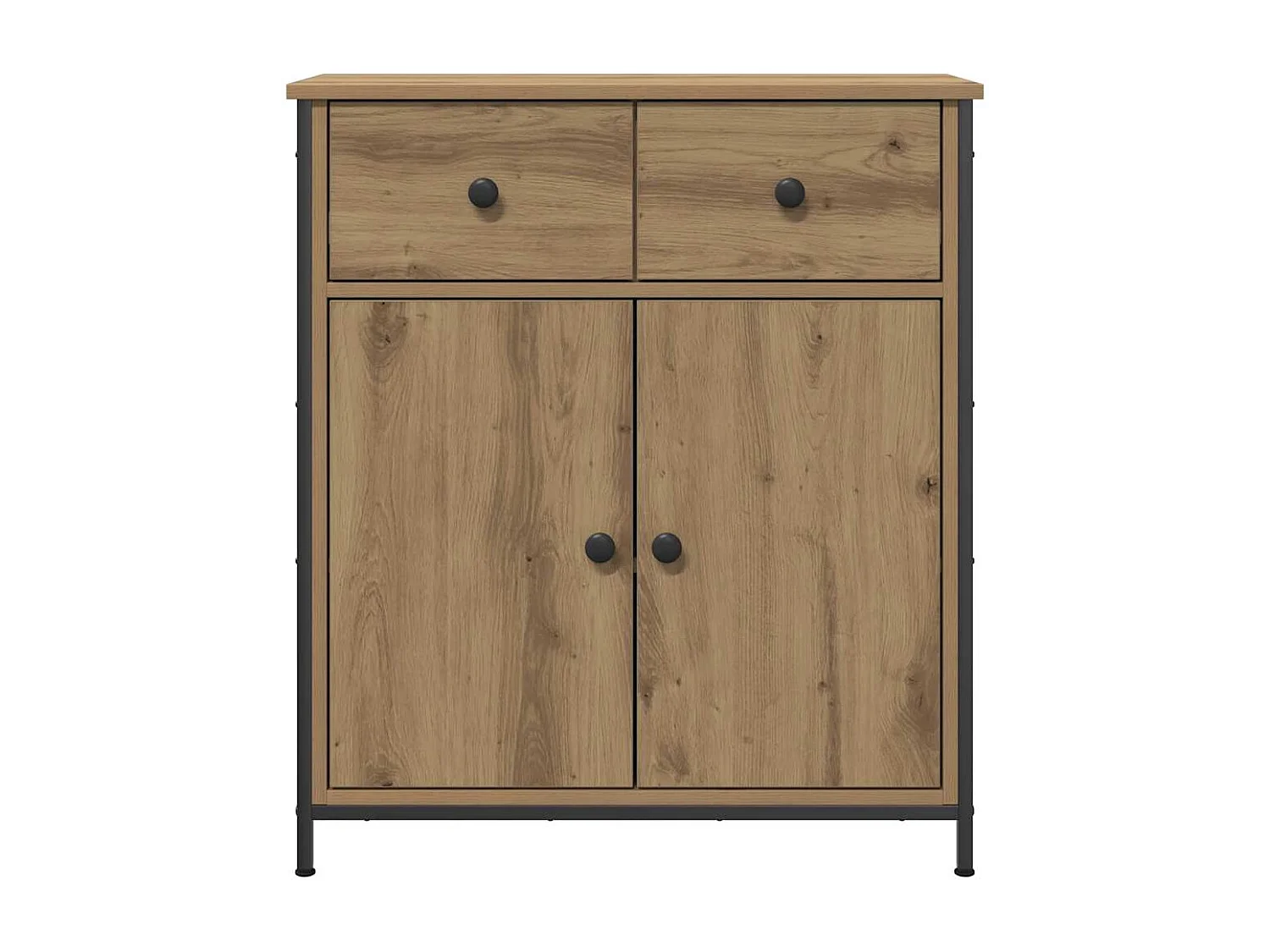 Buffet chêne artisanal 70x30x80 cm bois d'ingénierie