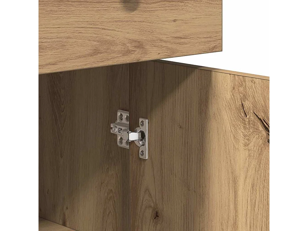 Buffet chêne artisanal 70x30x80 cm bois d'ingénierie