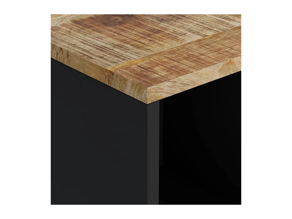 Buffet avec 2 portes 80x33x75 cm bois massif de manguier