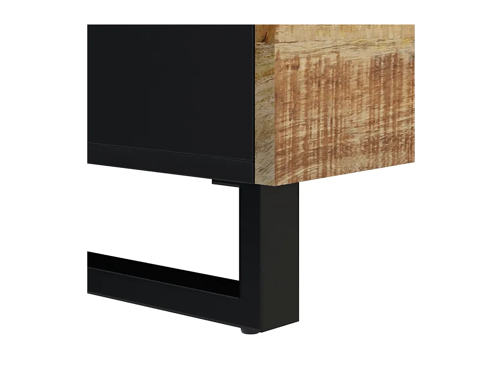 Buffet avec 2 portes 80x33x75 cm bois massif de manguier