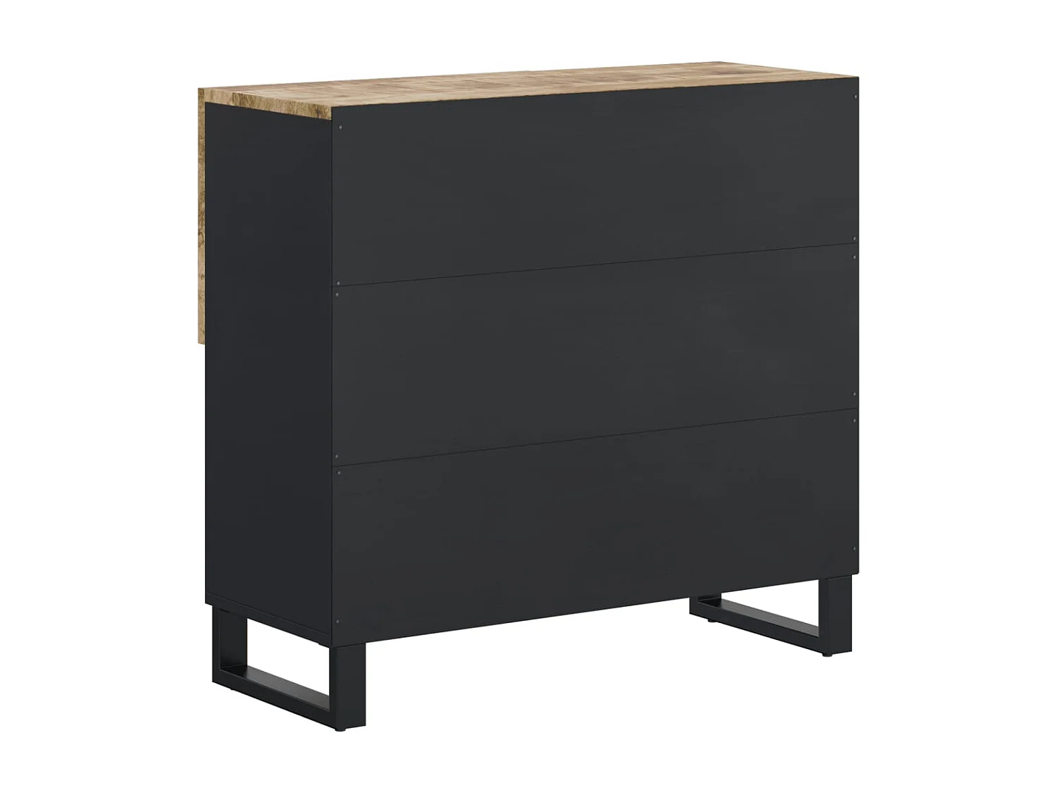 Aparador con 2 puertas madera maciza de mango 80x33x75 cm