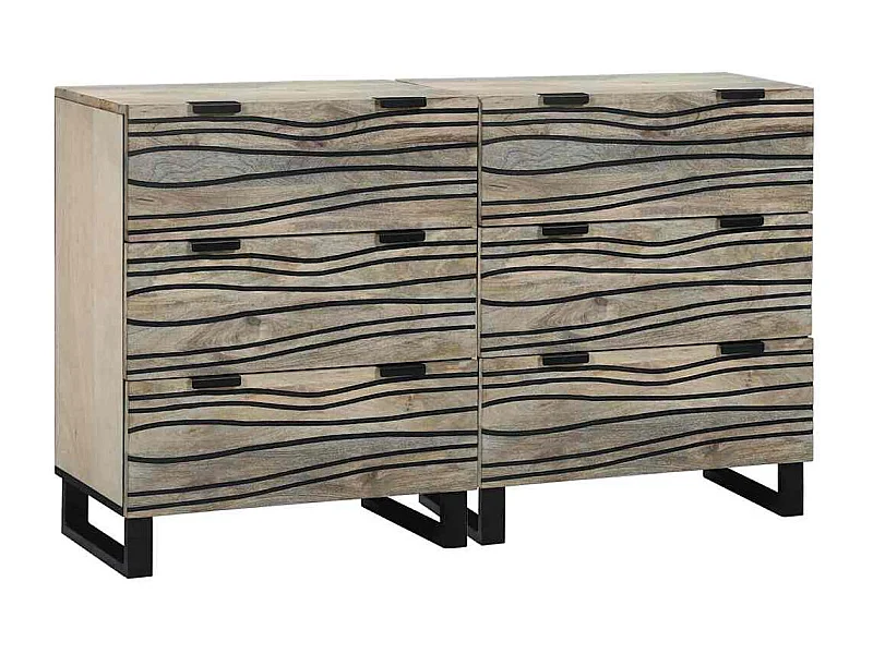 Tableros Lateral con cajón 2 piezas 60 x 33.5 x 75 cm