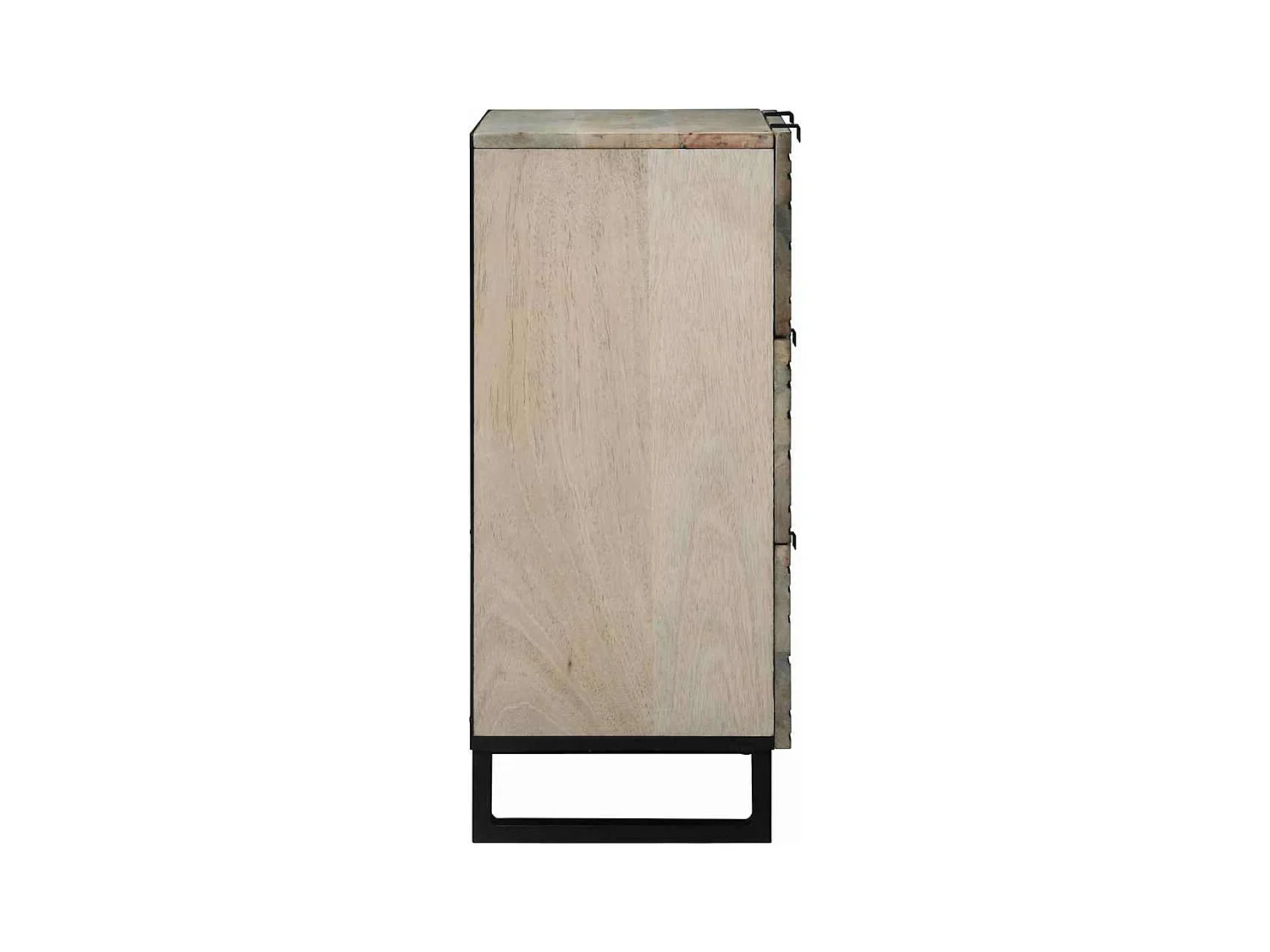 Buffets 2 pièces Blanc 60 x 33.5 x 75 cm bois de manguier massif