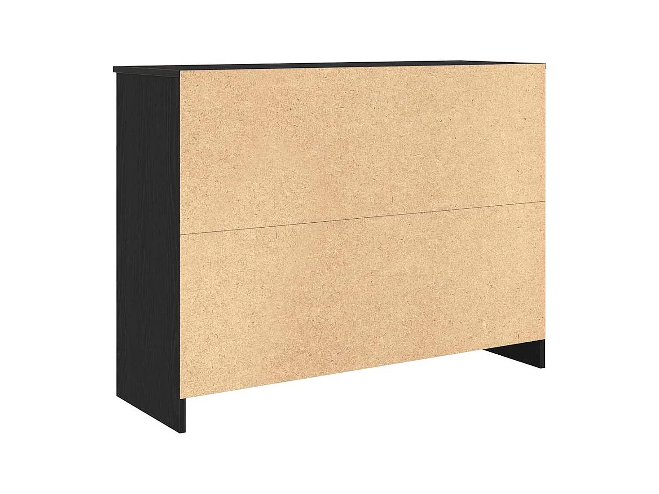 Buffet avec tiroir chêne noir 101x35x76 cm bois d'ingénierie