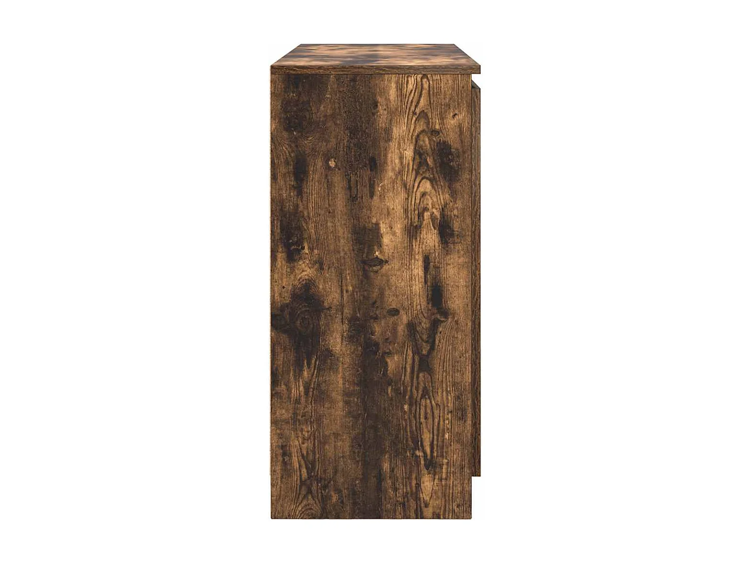 Buffet avec tiroirs chêne fumé 100,5x35x76 cm bois d'ingénierie