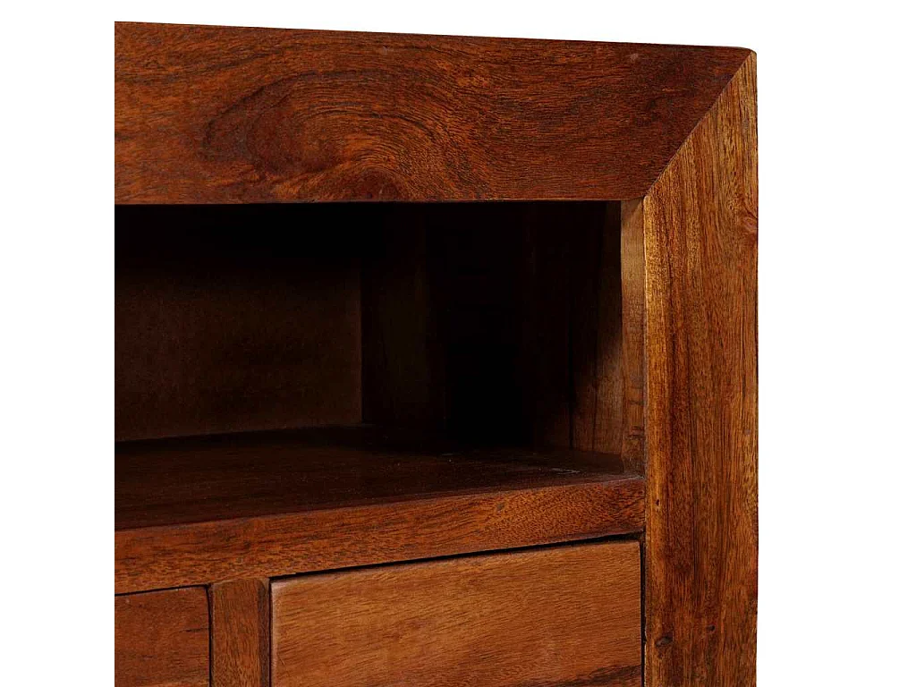 Buffet avec tiroir Marron 80 x 30 x 55 cm Bois d'acacia massif