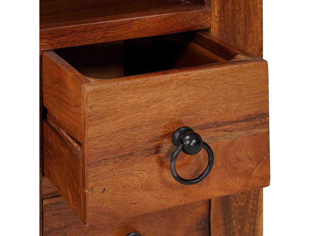 Buffet avec tiroir Marron 80 x 30 x 55 cm Bois d'acacia massif