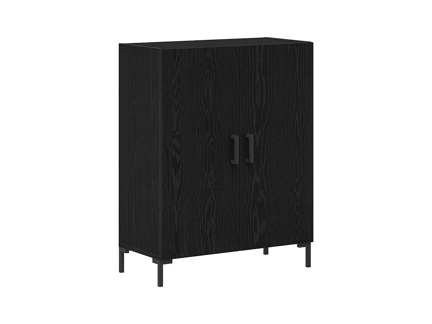 Aparador Roble Negro 69.5 x 34 x 90 cm Madera contrachapada