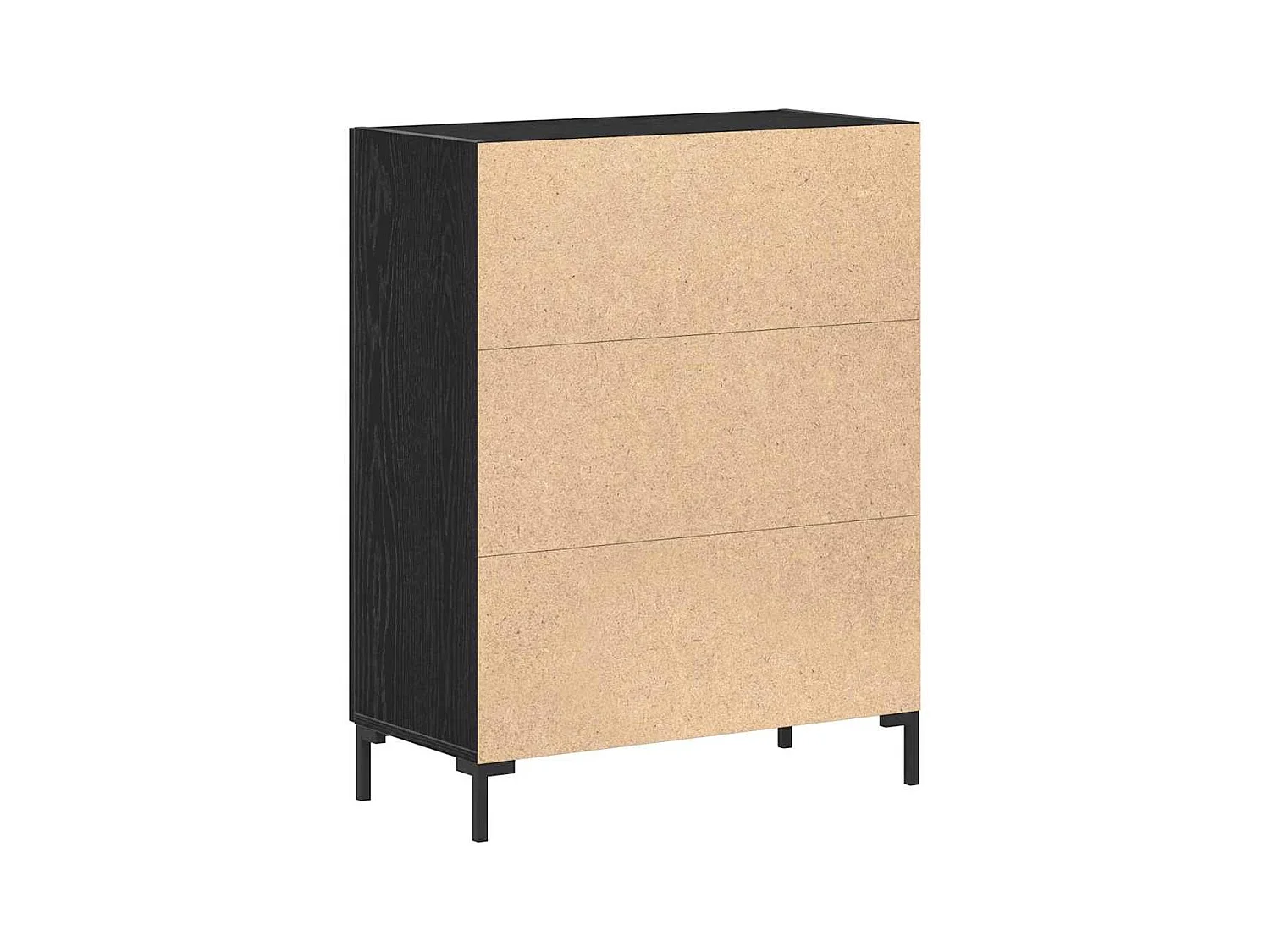 Aparador Roble Negro 69.5 x 34 x 90 cm Madera contrachapada