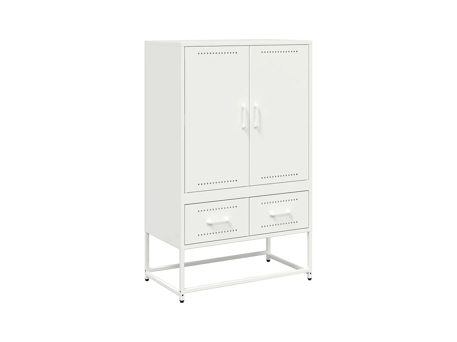 Buffet haut blanc 68x39x111,5 cm acier