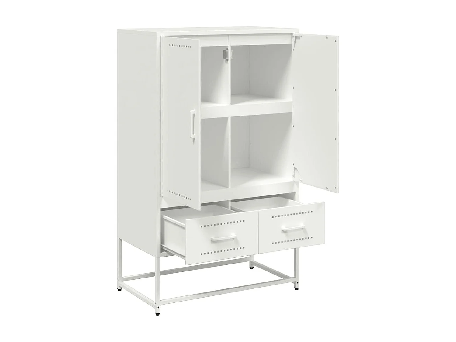 Buffet haut blanc 68x39x111,5 cm acier