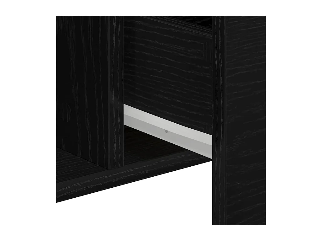 Vitrina con cajón Negro 100 x 36 x 60 cm Madera contrachapada
