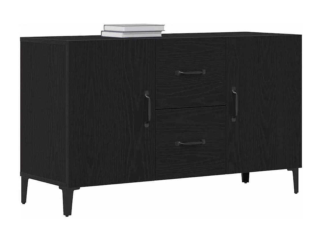 Vitrina con cajón Negro 100 x 36 x 60 cm Madera contrachapada