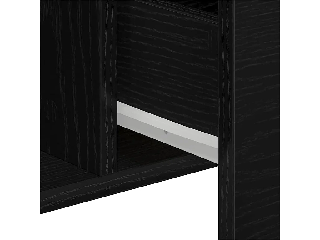 Vitrina con cajón Negro 100 x 36 x 60 cm Madera contrachapada