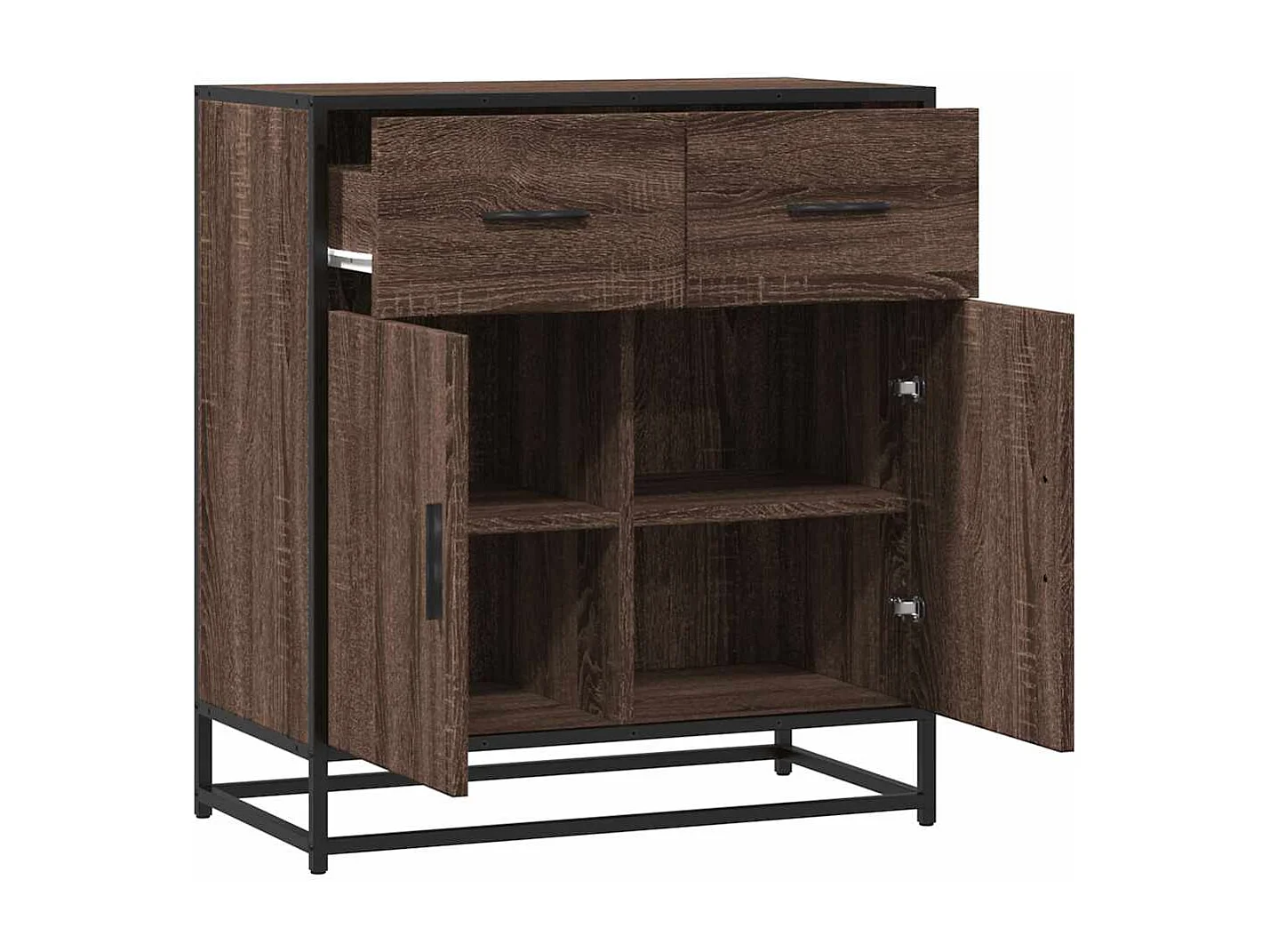 Buffet chêne marron 68x35x76 cm bois d'ingénierie