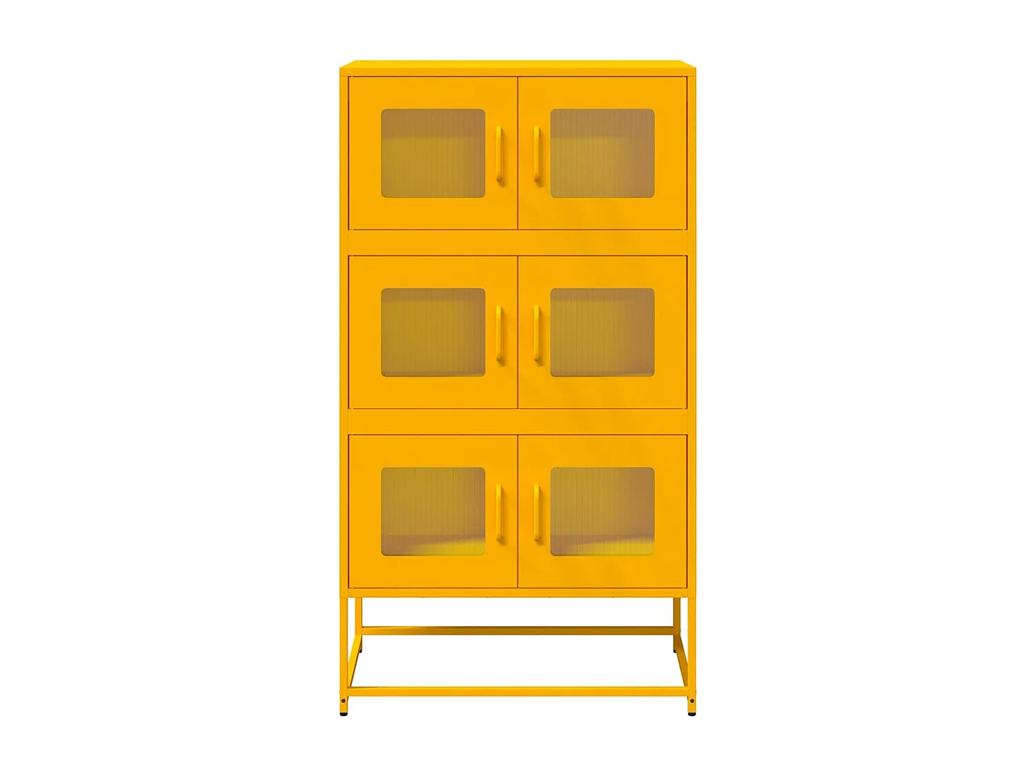 Buffet haut jaune moutarde 68x39x123 cm acier