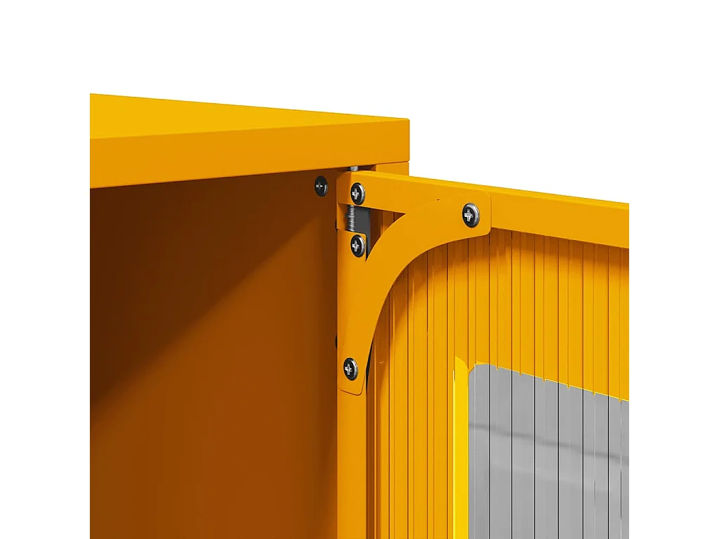 Buffet haut jaune moutarde 68x39x123 cm acier