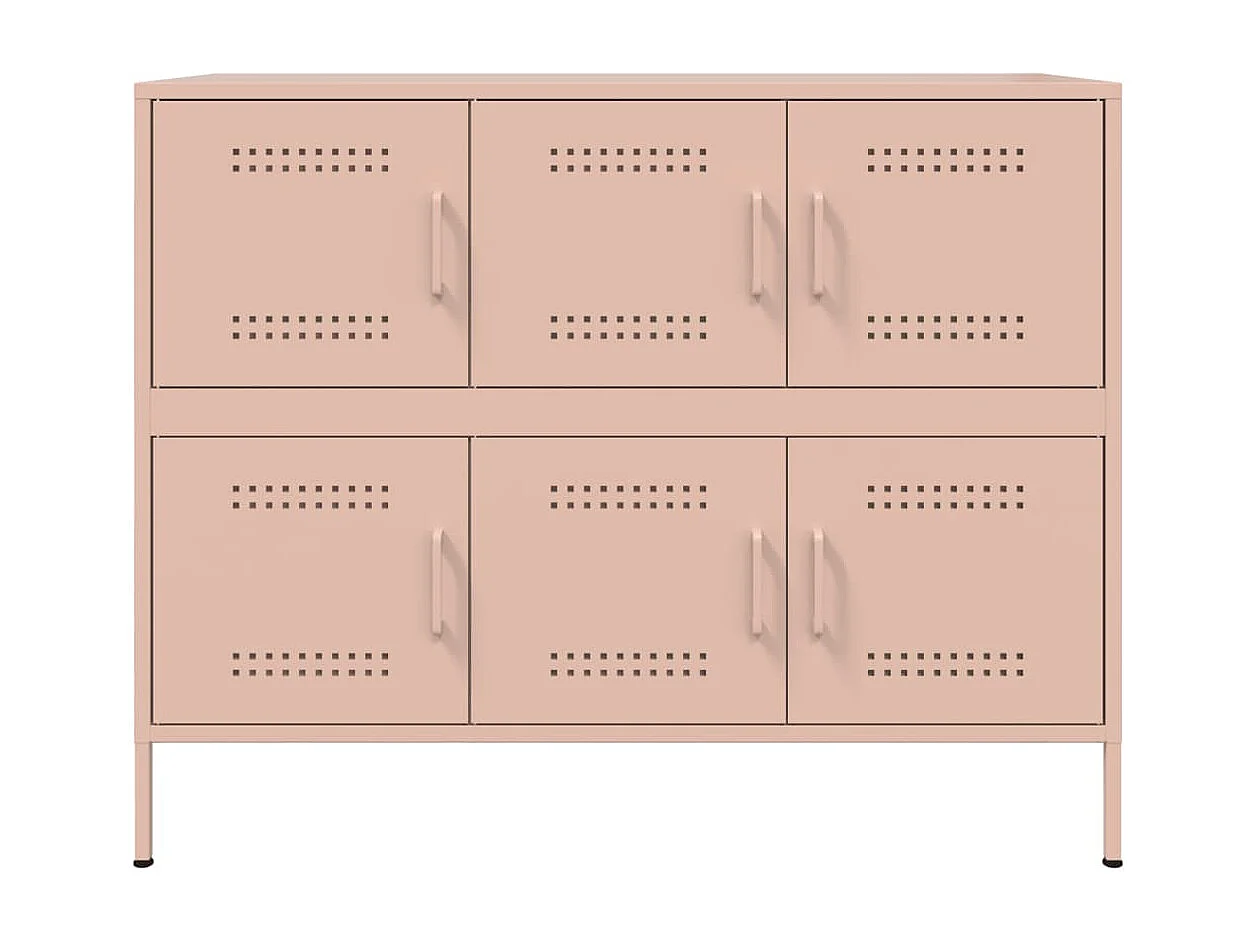 Buffet rose 100,5x39x79 cm acier