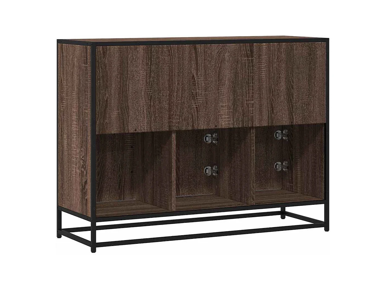 Buffet chêne marron 100x35x76 cm bois d'ingénierie