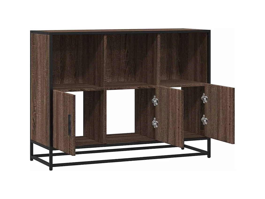 Buffet chêne marron 100x35x76 cm bois d'ingénierie