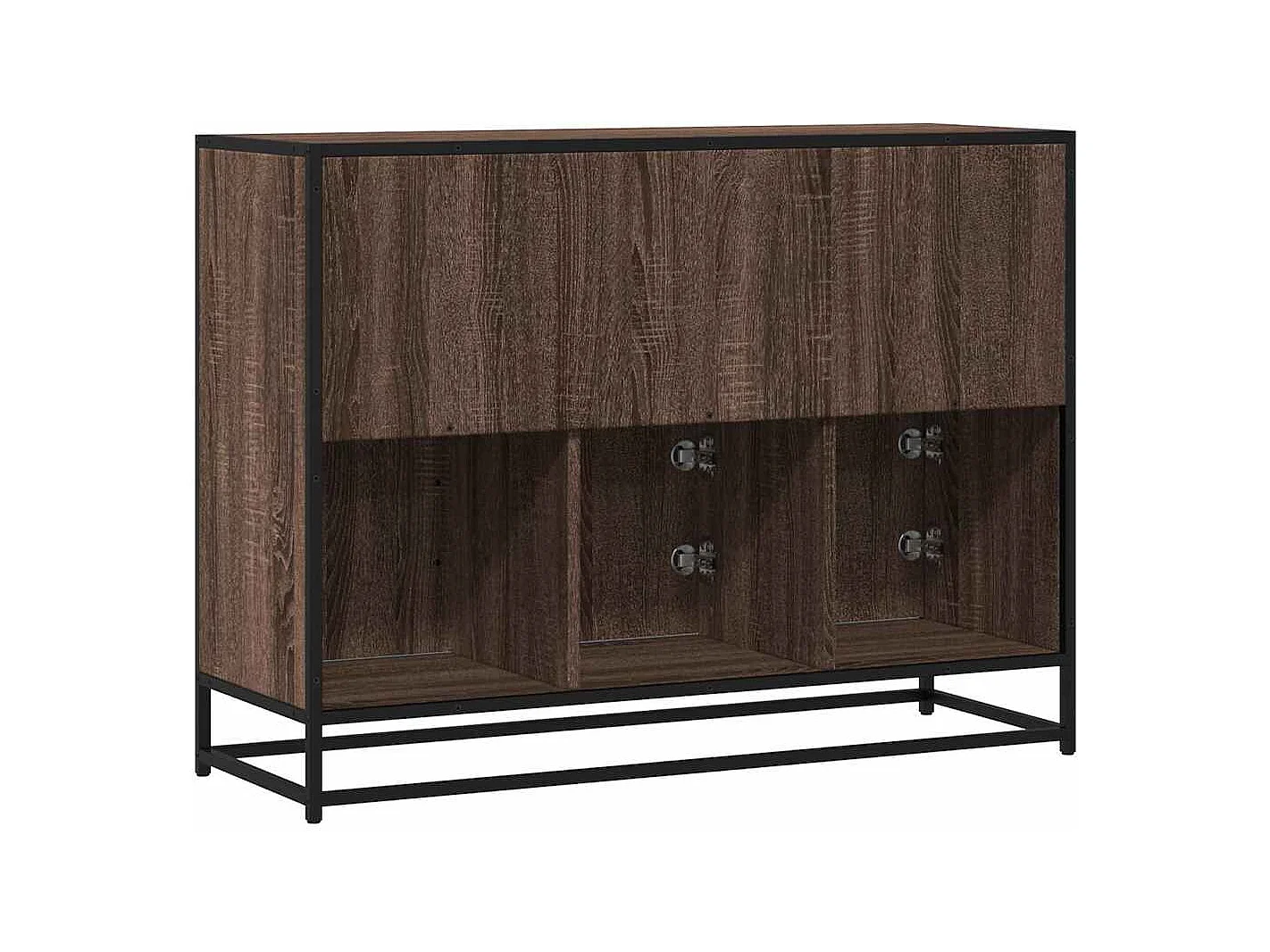Dressoir 100x35x76 cm bewerkt hout bruin eikenkleur