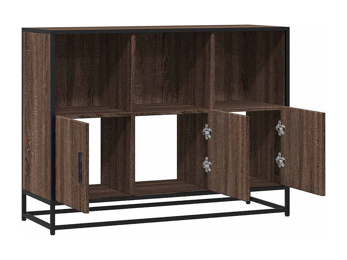 Buffet chêne marron 100x35x76 cm bois d'ingénierie