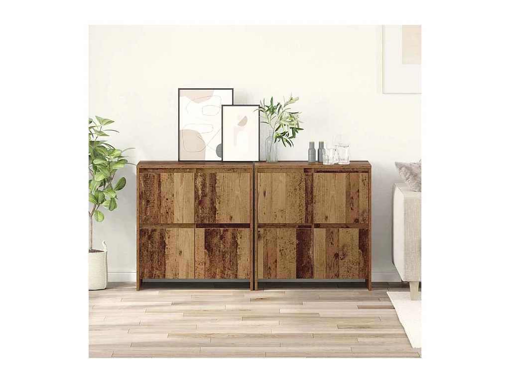 Buffets 2 pièces Bois ancien 70 x 41 x 75 cm Bois d'ingénierie