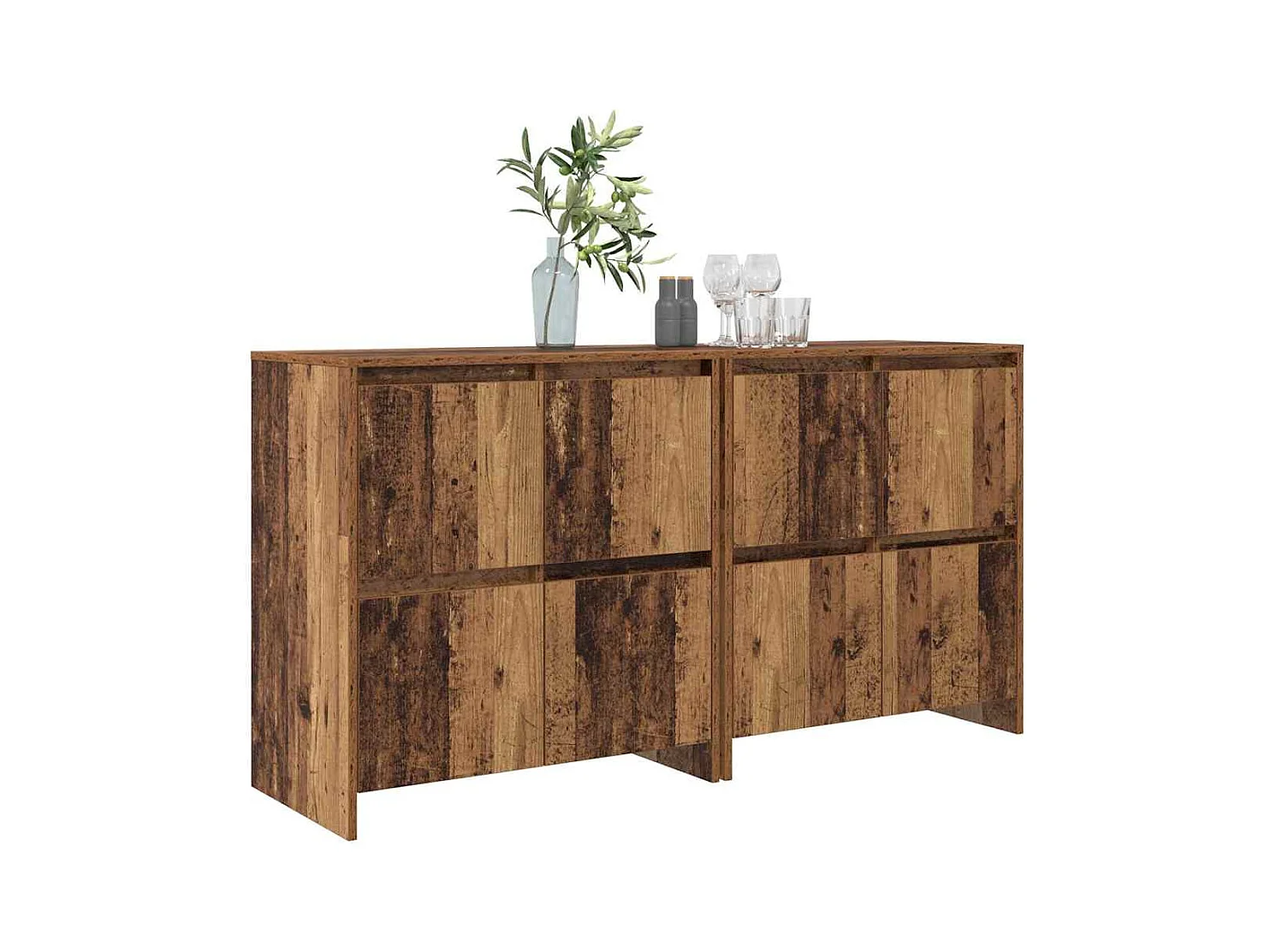 Buffets 2 pièces Bois ancien 70 x 41 x 75 cm Bois d'ingénierie