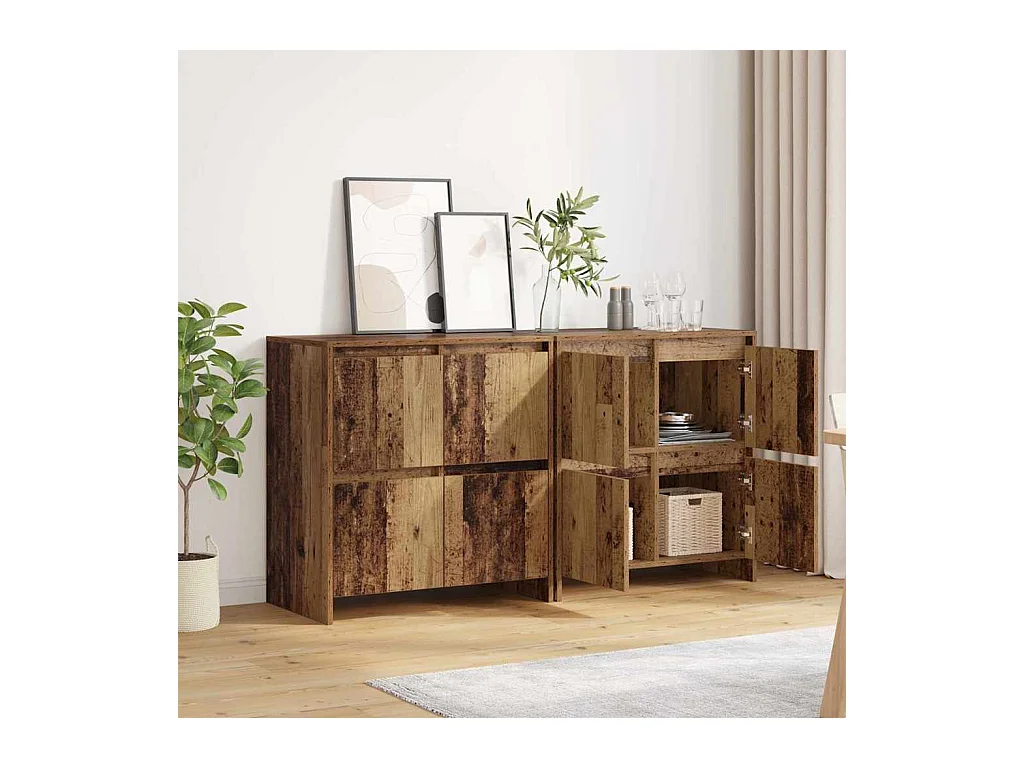 Buffets 2 pièces Bois ancien 70 x 41 x 75 cm Bois d'ingénierie