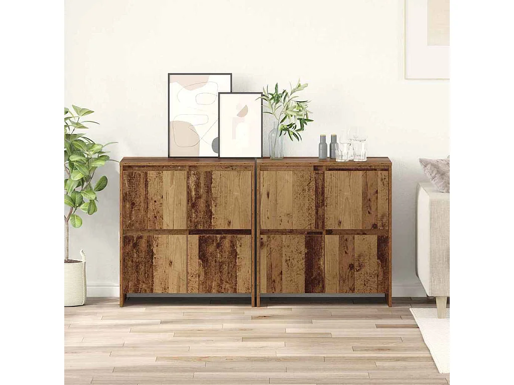 Buffets 2 pièces Bois ancien 70 x 41 x 75 cm Bois d'ingénierie