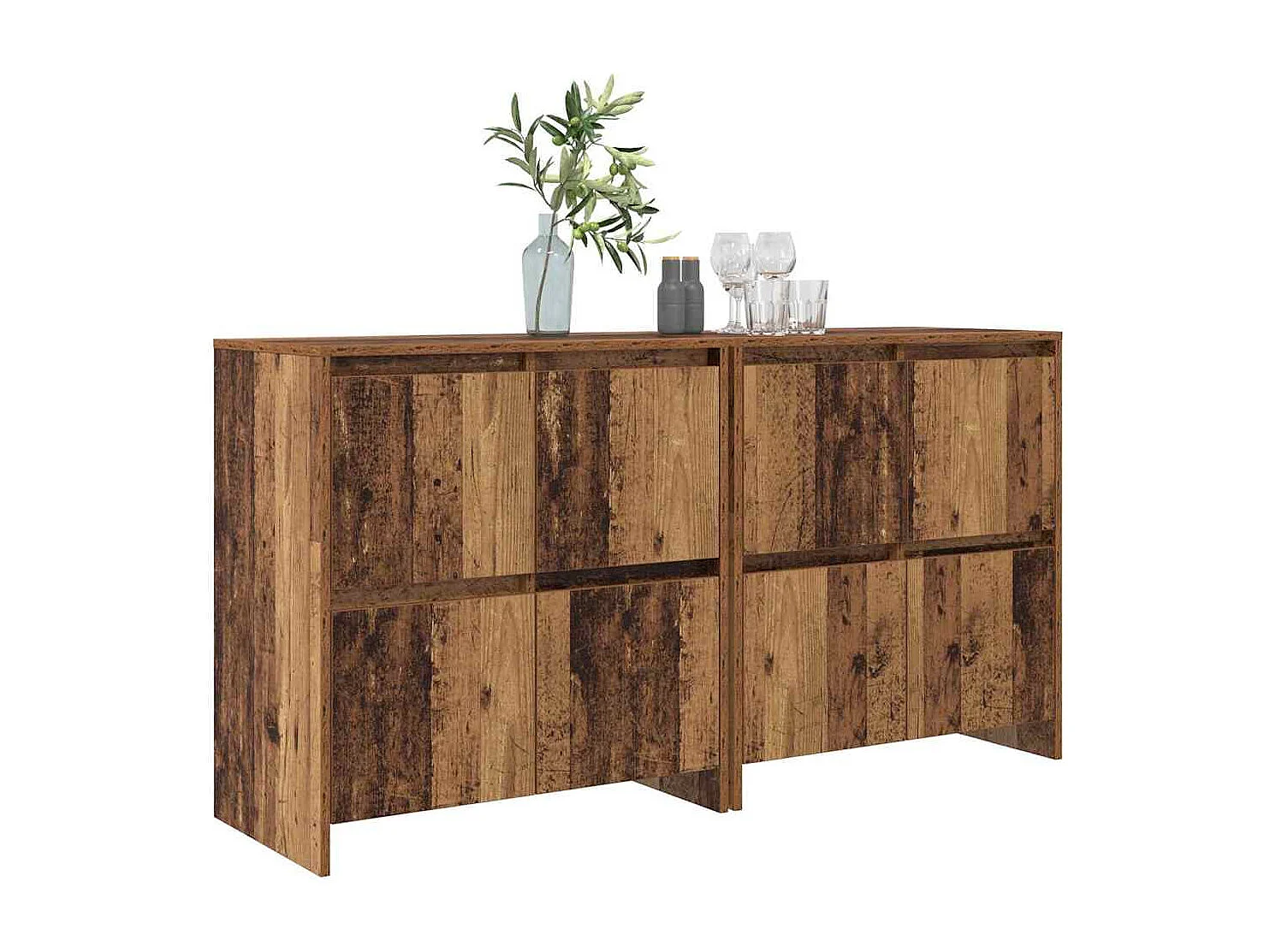 Buffets 2 pièces Bois ancien 70 x 41 x 75 cm Bois d'ingénierie