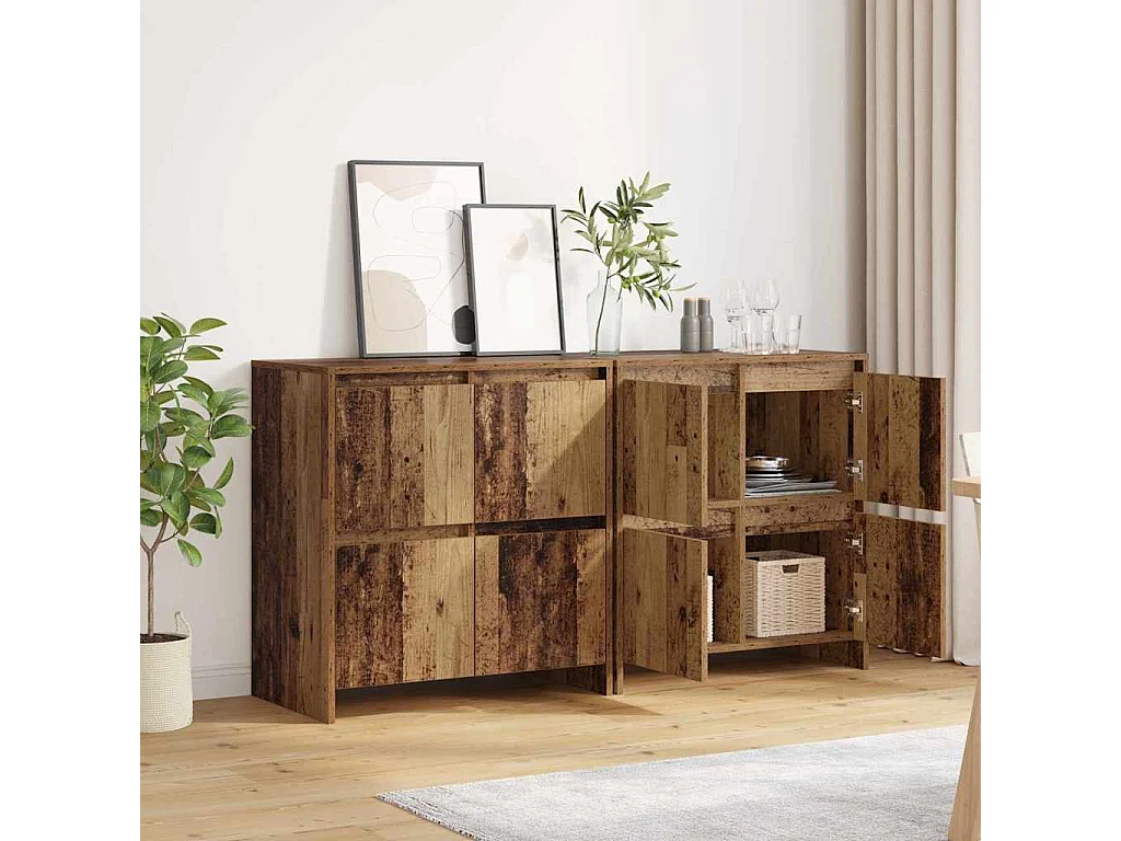 Buffets 2 pièces Bois ancien 70 x 41 x 75 cm Bois d'ingénierie