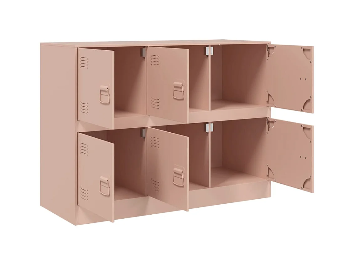 Buffet rose 99x39x73 cm acier