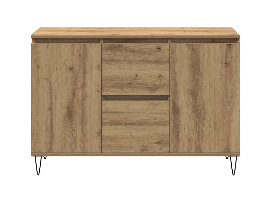 Buffet chêne artisanal 101,5x35x70 cm bois d'ingénierie